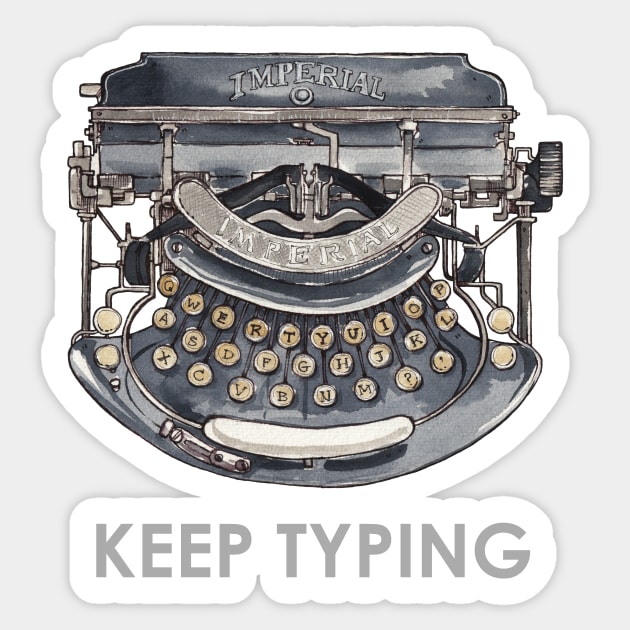 Imperial Typewriter Sticker by Newcoatofpaint